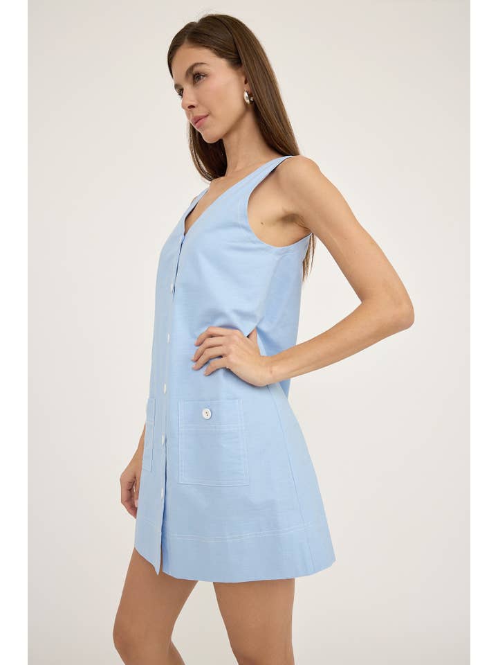 RAISONNEL - Wholesale Dress - Women's - Contrast Stitch Mini Dress - RD11024