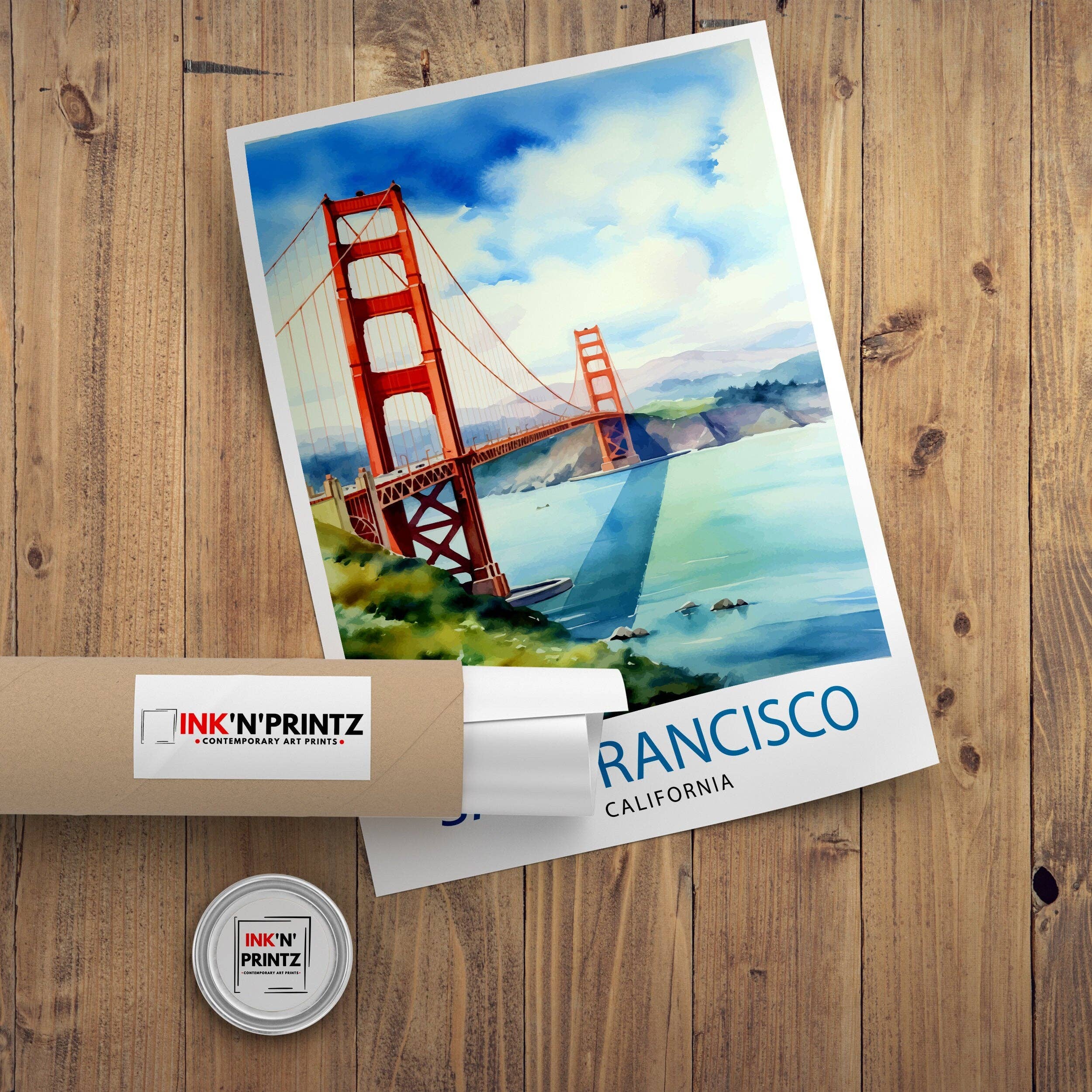 InkNPrintz – wholesale Art print – San Francisco Travel Poster8