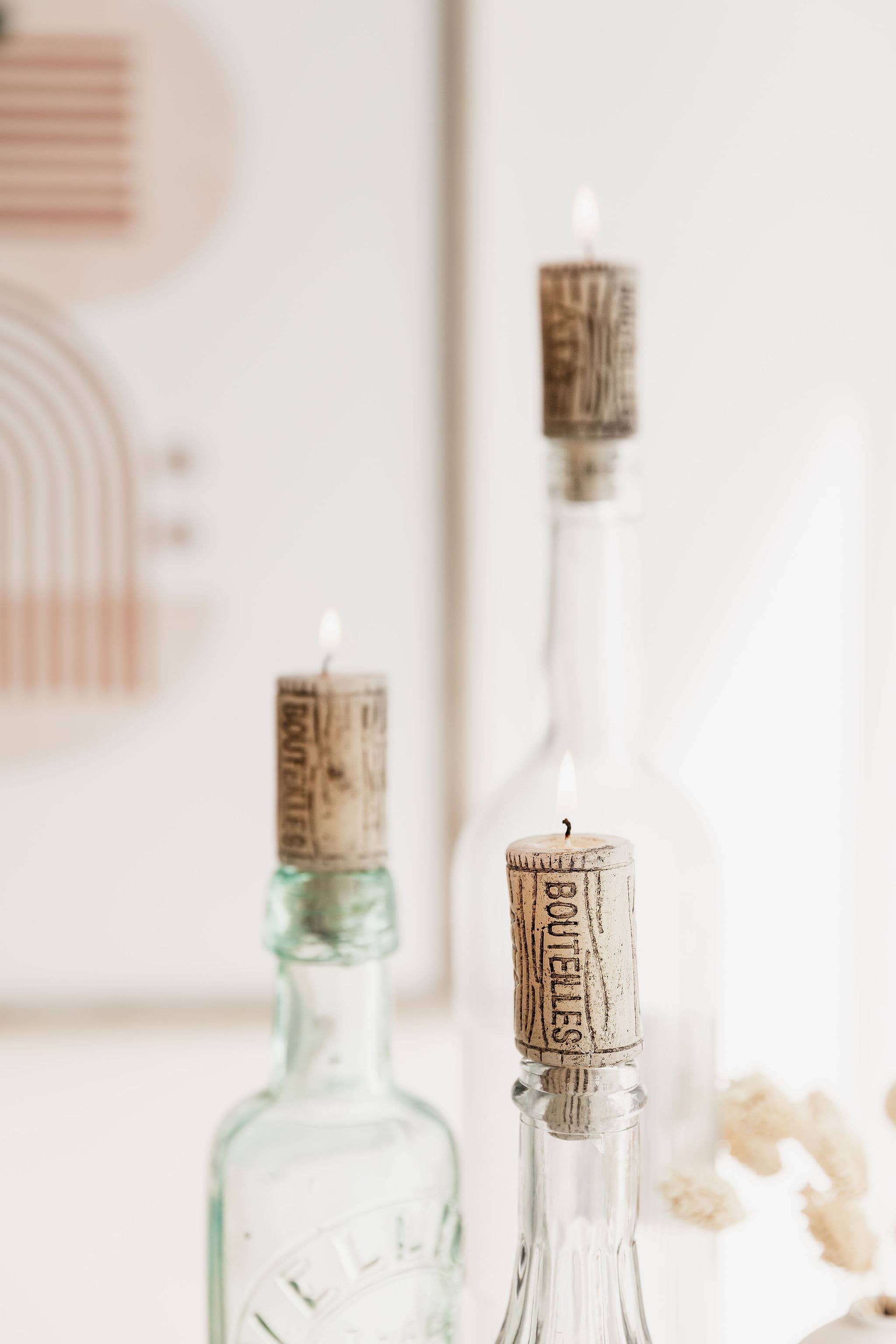 UBERSTAR - Wholesale Pillar Candle - Wine Cork Candles (Set of 4)3