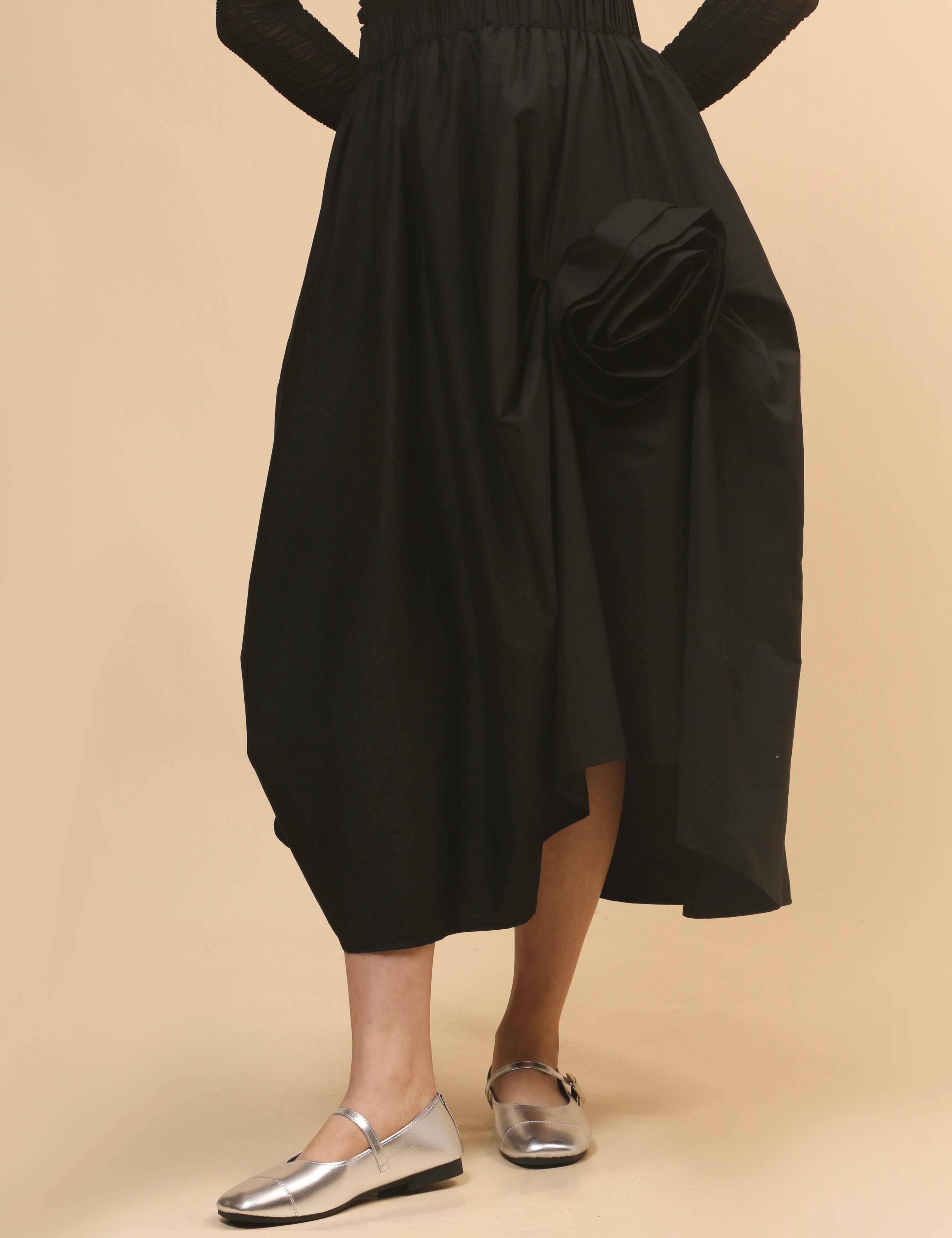 Sweetkama – Saia - Mulher por atacado – Saia Midi Flor Inregular para Senhora SKS47081