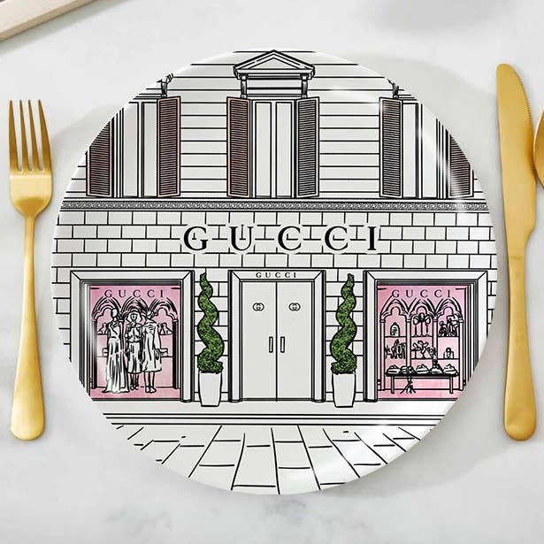 Fönstershopping- GG Fine Bone Porslinplatta för wholesale av Catherine Loves