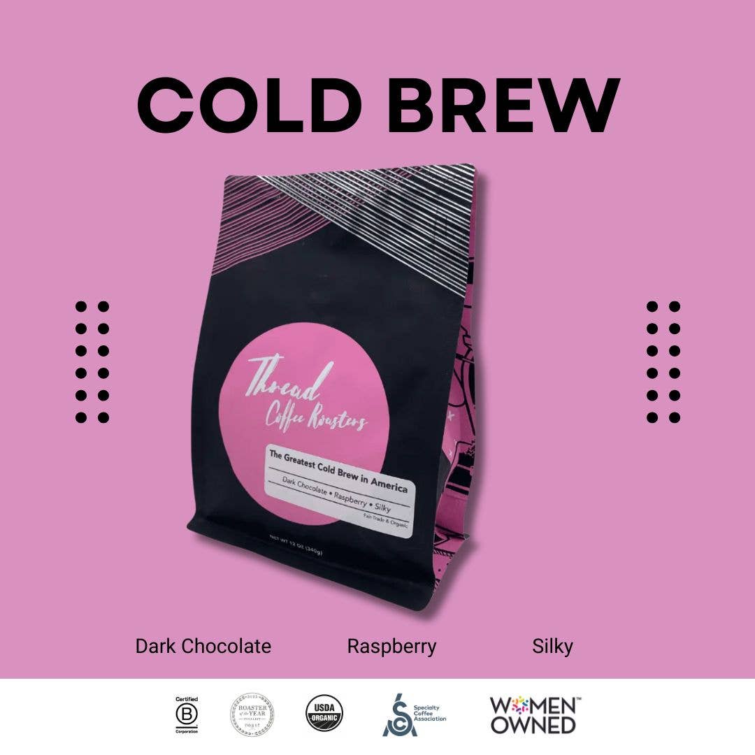 Thread Coffee Roasters - Wholesale Coffee Beans - The Greatest Cold Brew In America | Medium Roast  12oz Bag1