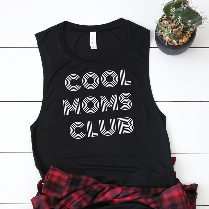 Cool Moms Club Muscle Tank por atacado de Bella Bean Studios