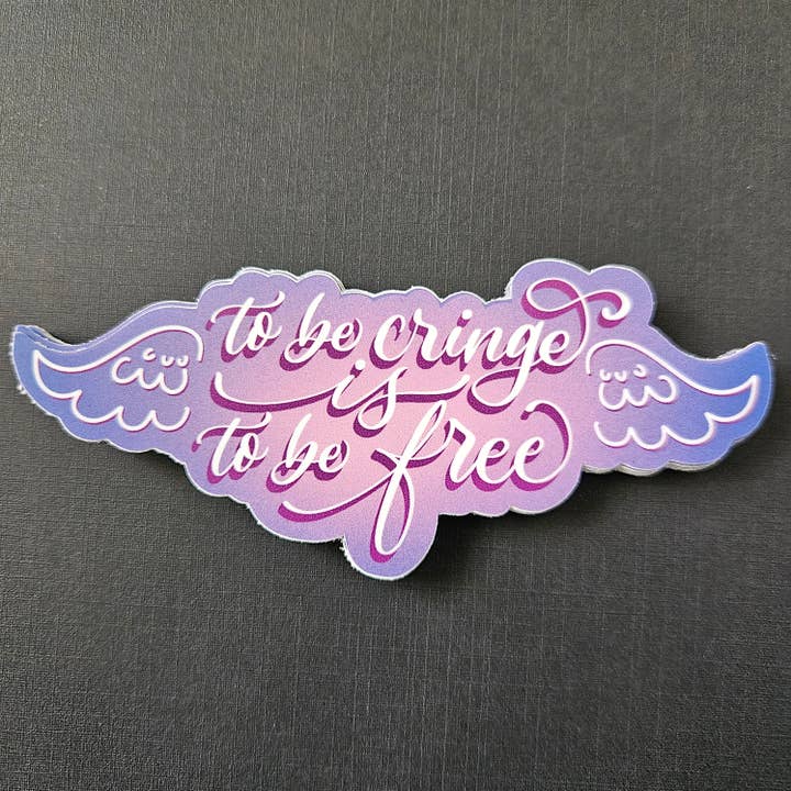 Be Cringe, Be Free Sticker for wholesale by Nerd Lady Designs