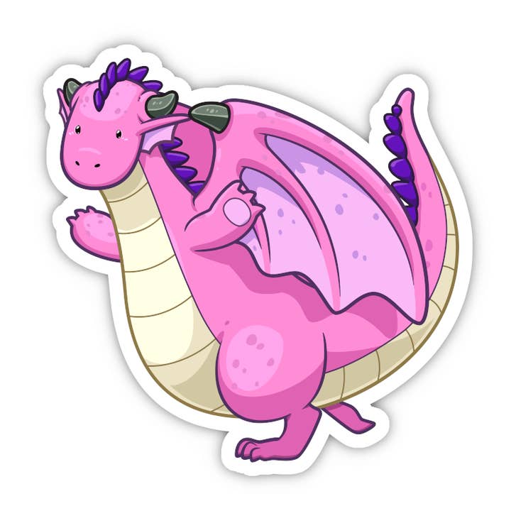 Pink Dragon Sticker | Small Retail Product For Gift Shop for wholesale by Vancity Stickers