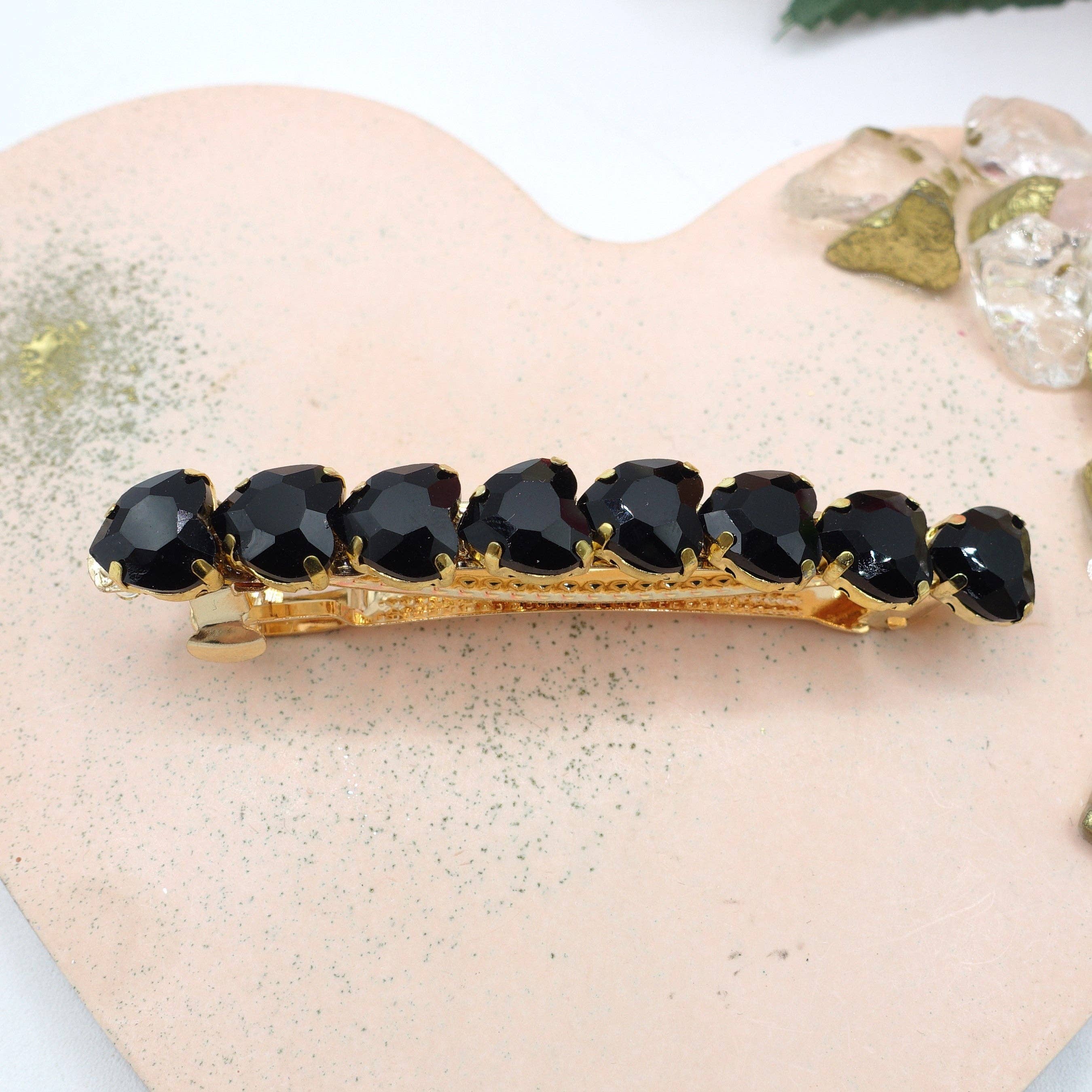 Daemon srls - Wholesale Hair Clip - Women's - LUCE -Fermaglio per capelli con pietre sfaccettate a cuore7