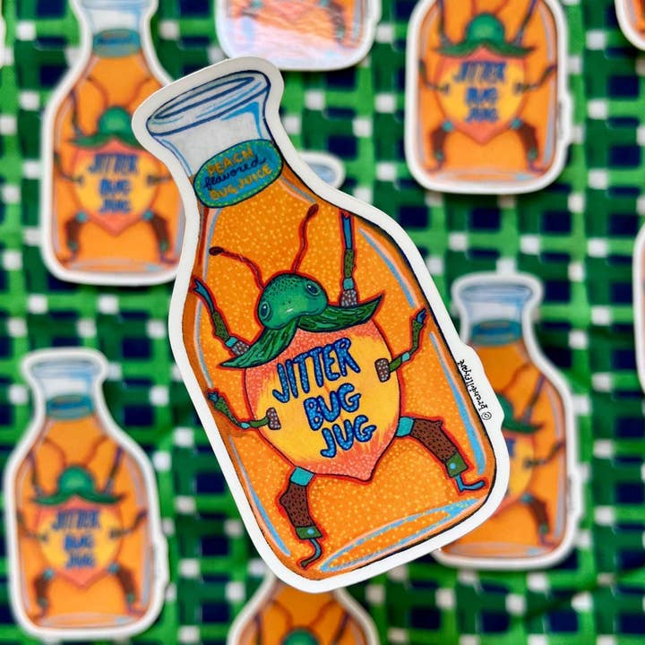 Autocollant de cruche Jitter Bug pour la vente par Brendull Fly Art