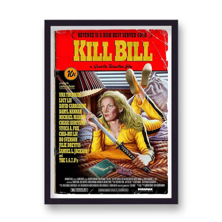 Kill Bill Beatrix Pulp Fiction Mashup V1 Reworked Movie Poster for wholesale by Gallery Print and Art