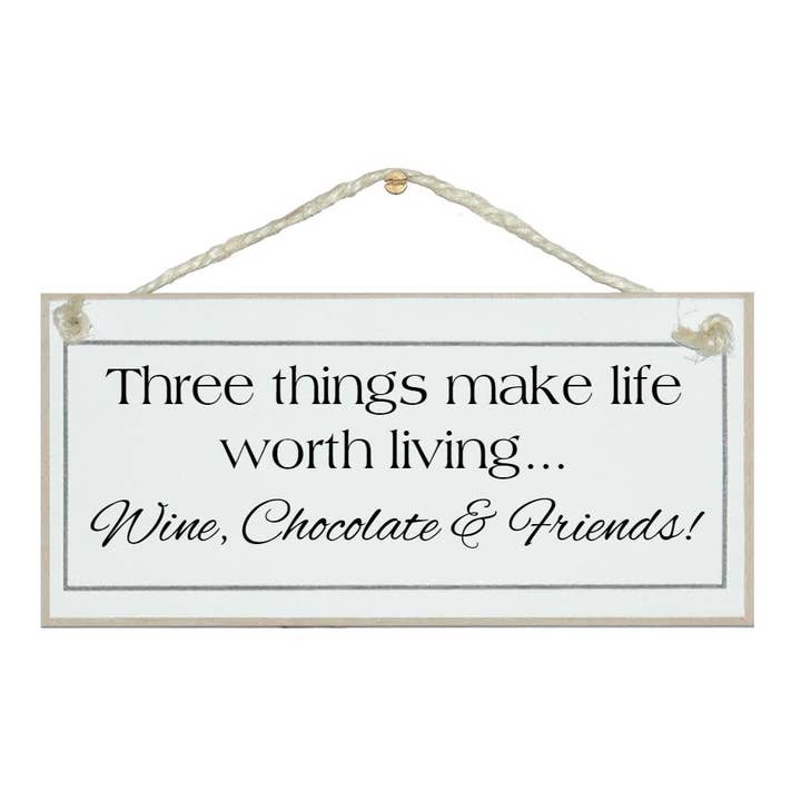 3 dingen maken het leven de moeite waard... Drinkborden voor wholesale door Crafty Clara