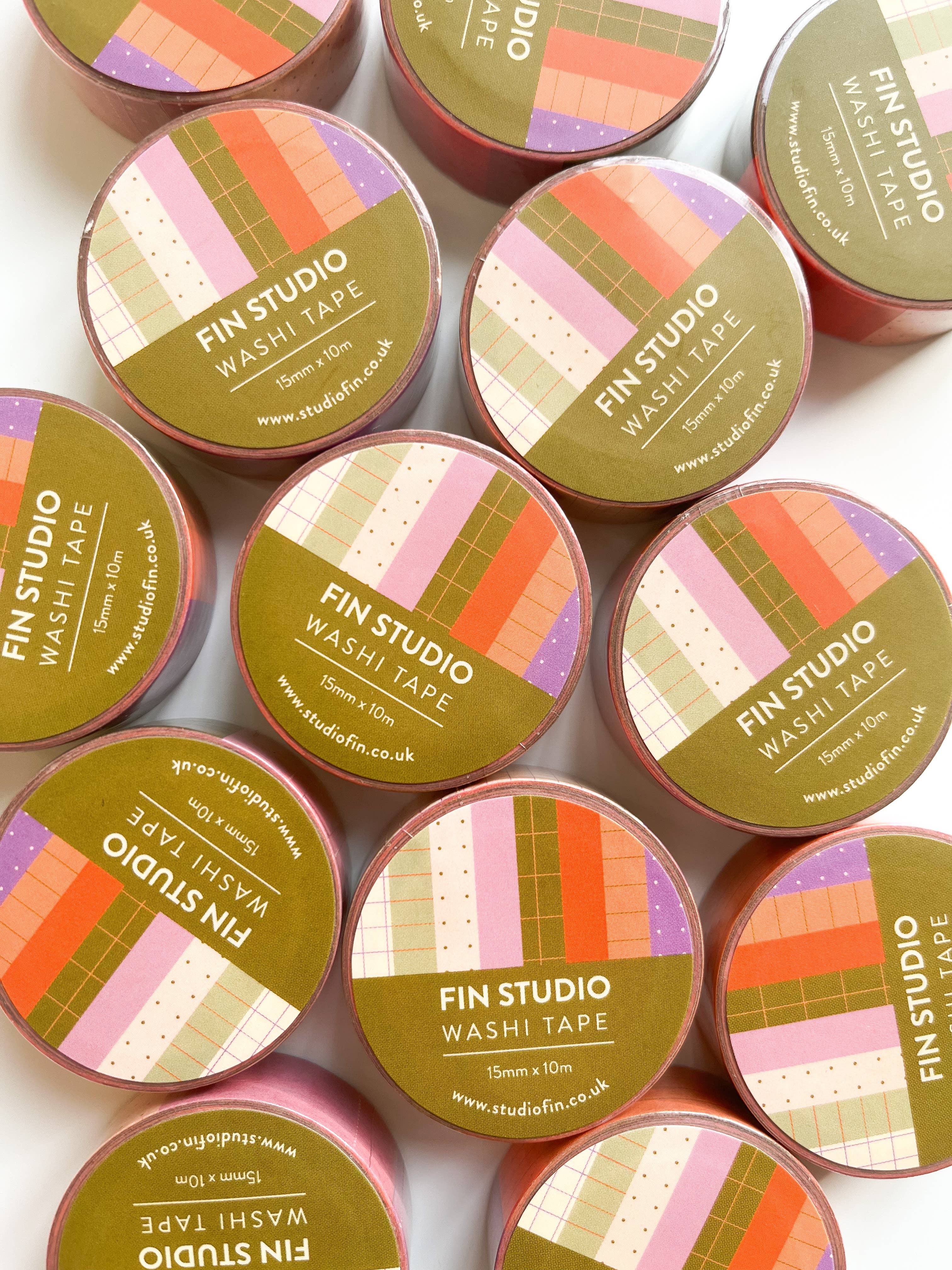 Fin Studio – wholesale Washi tape – Patterned Washi Tape, Bullet Journal Tape / Grids6