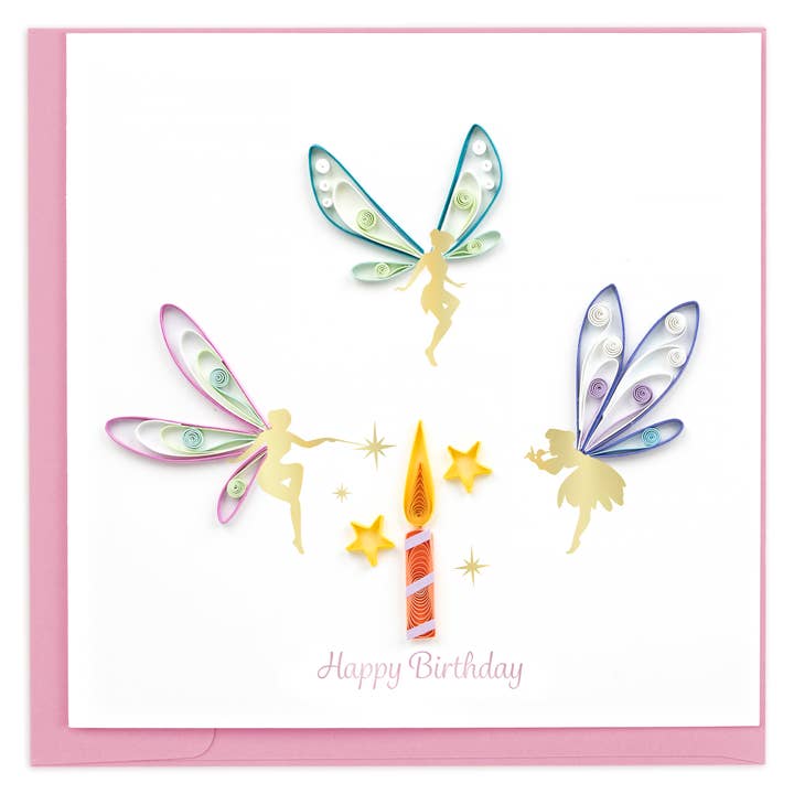 Quilling Card - Wholesale Birthday Card - Birthday Fairies