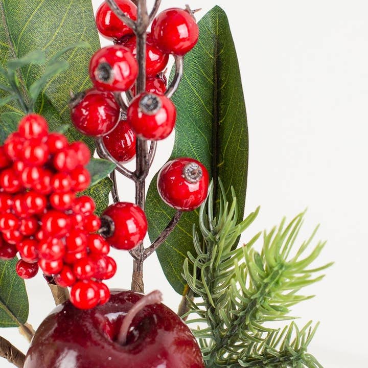 Factory Direct Craft - Wholesale Artificial Plant - 14" Artificial Mixed Berry Apple Spray2