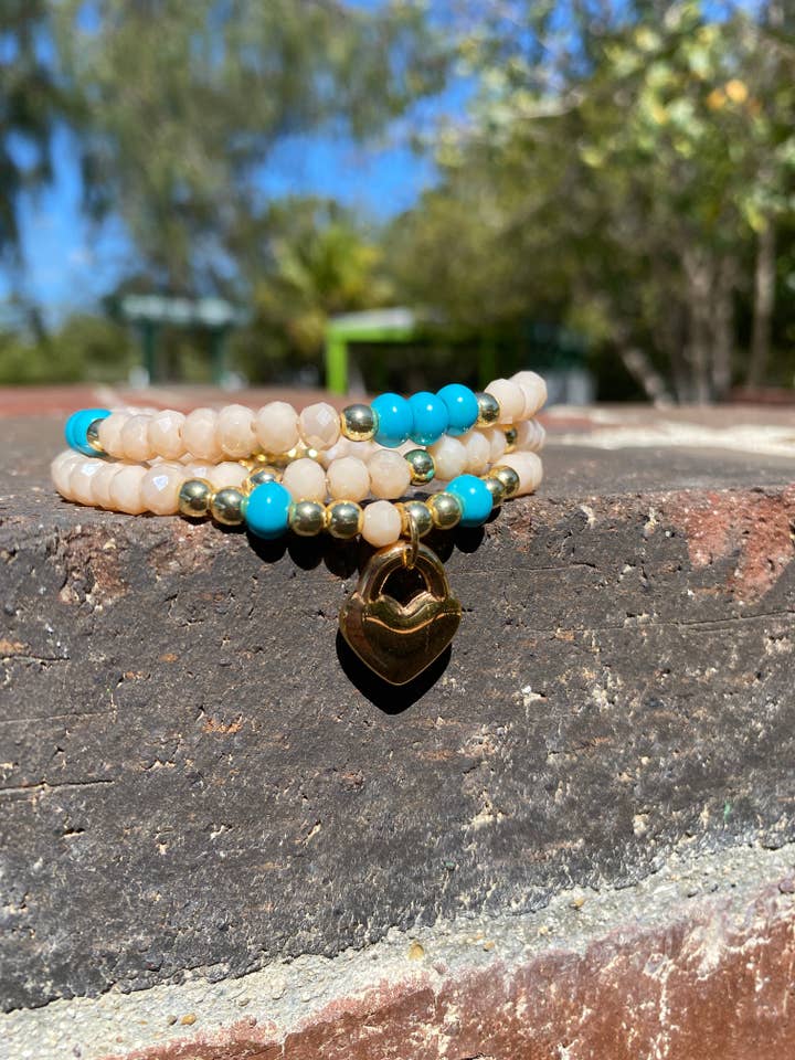 Set turquoise Bracelet for wholesale by Kimbara Butik