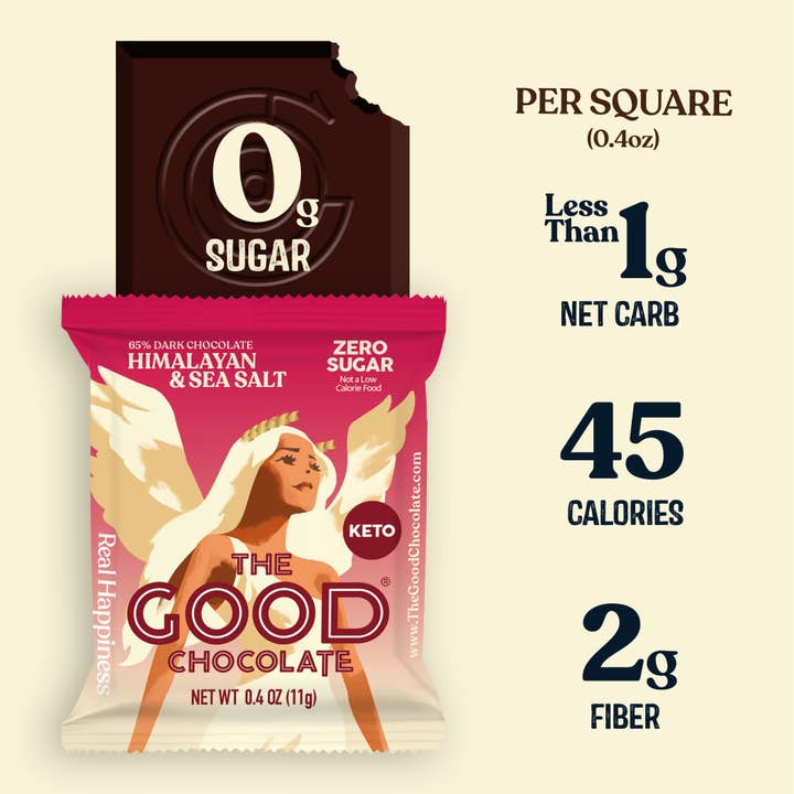 The Good Chocolate - Wholesale Chocolate bar - Gravity Display Himalayan & Sea Salt Choc Square (48ct)2
