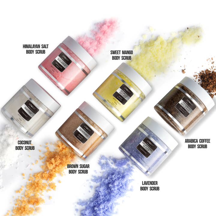Lovery - Wholesale Body Scrub/Exfoliant - Body Scrub Gift, 6 Pack Exfoliating Body, Face, Foot Scrubs