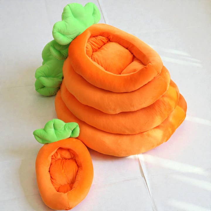 Carrot-Shaped Pet Bed | Cozy Washable Cat & Dog Nest for wholesale by SnowBall (We Cover Import Duty to USA)