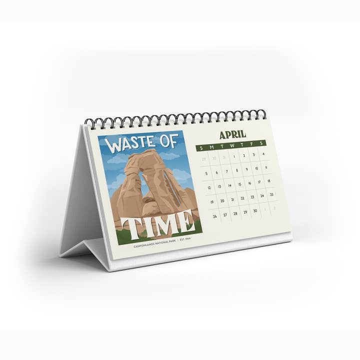 Amber Share | Subpar Parks - Wholesale Calendar - Subpar Parks 2026 Illustrated National Parks Desk Calendar4