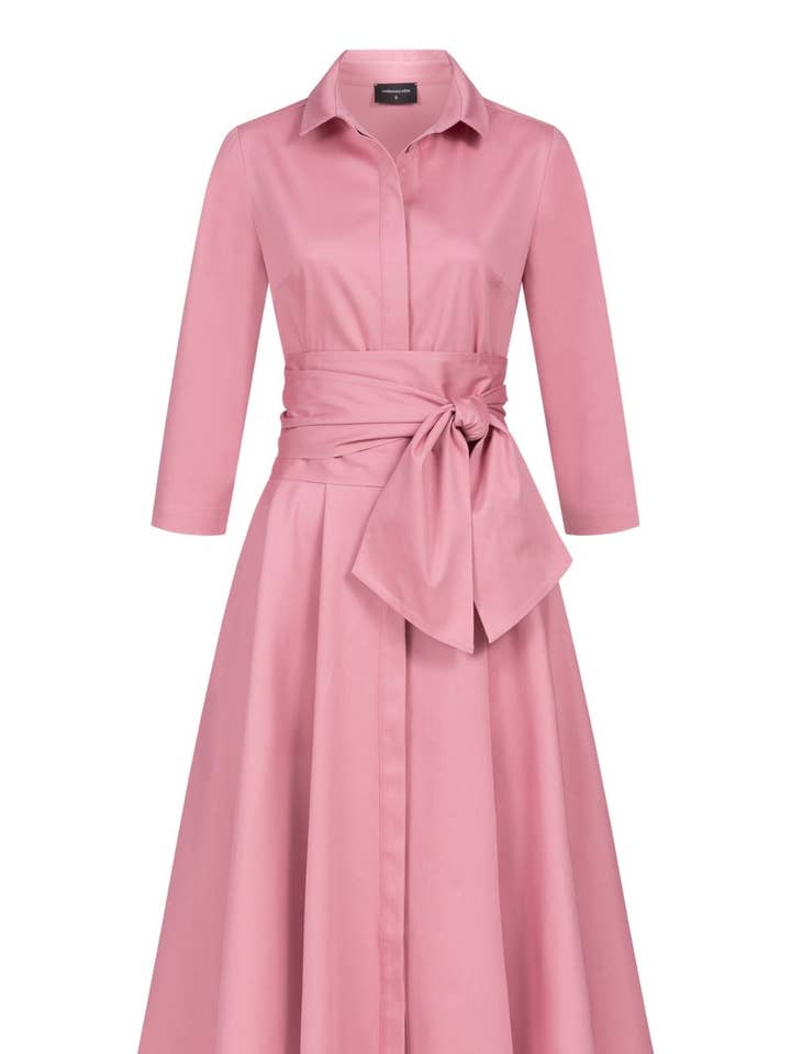 Blousejurk met strikceintuur vintage roze voor wholesale door Marianna Déri GmbH