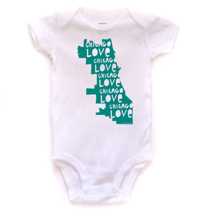 Chicago Love : Baby Onesie for wholesale by Megan Lee Designs