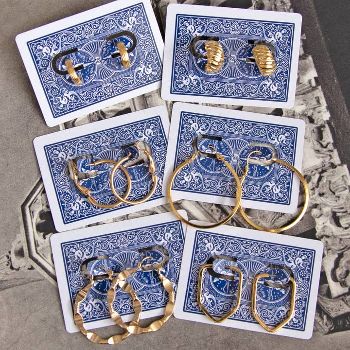 Kindred Objects - Wholesale Hoop Earrings - Vintage Gold Hoops - Variety