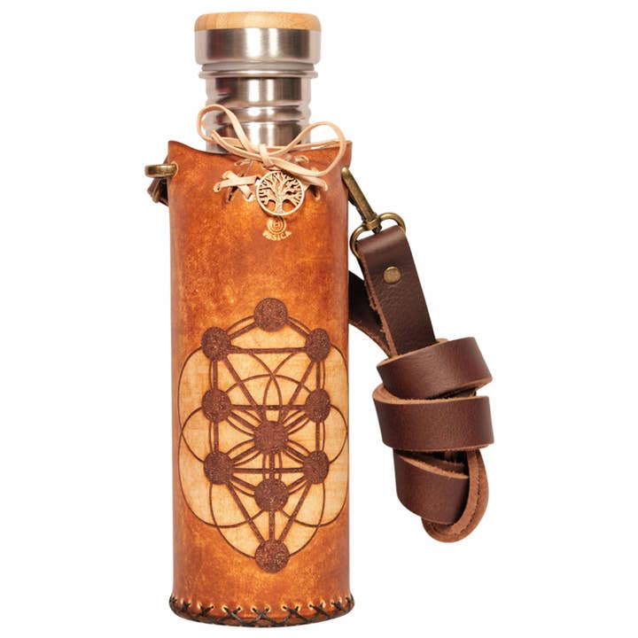 Timber Brown - Tree of Life - Porte-bouteille d'eau de luxe pour la vente par Vesica