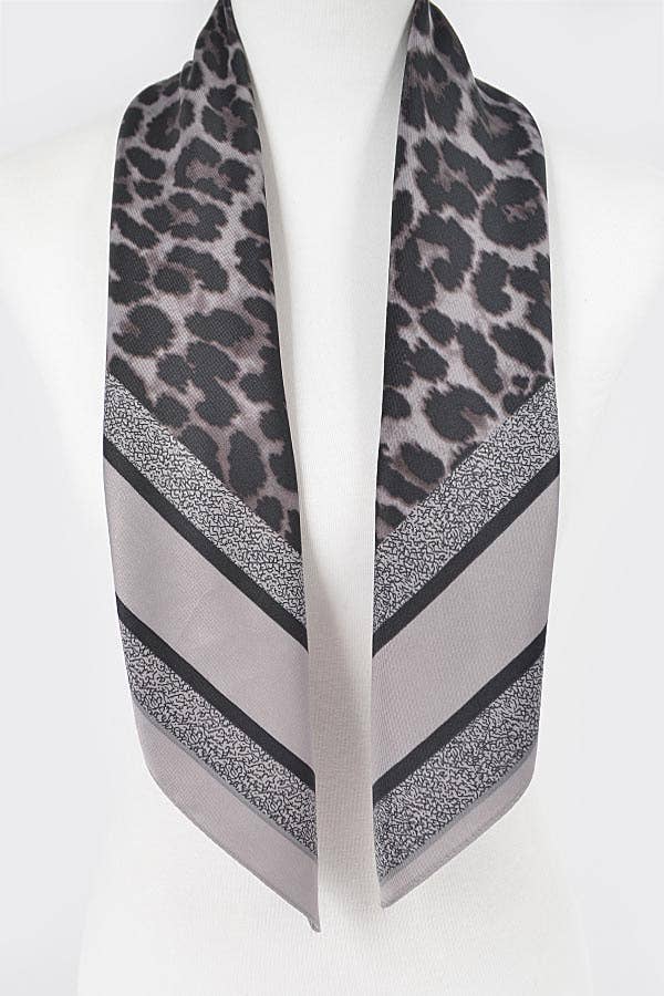 Br SATIN LEOPARD SILK NECK SCARF BANDANA for wholesale on Faire3