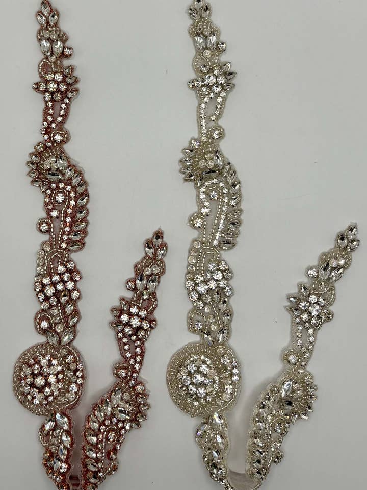 "Zoey" Rhinestone Bridal Belt for wholesale by Appliques with Glitz