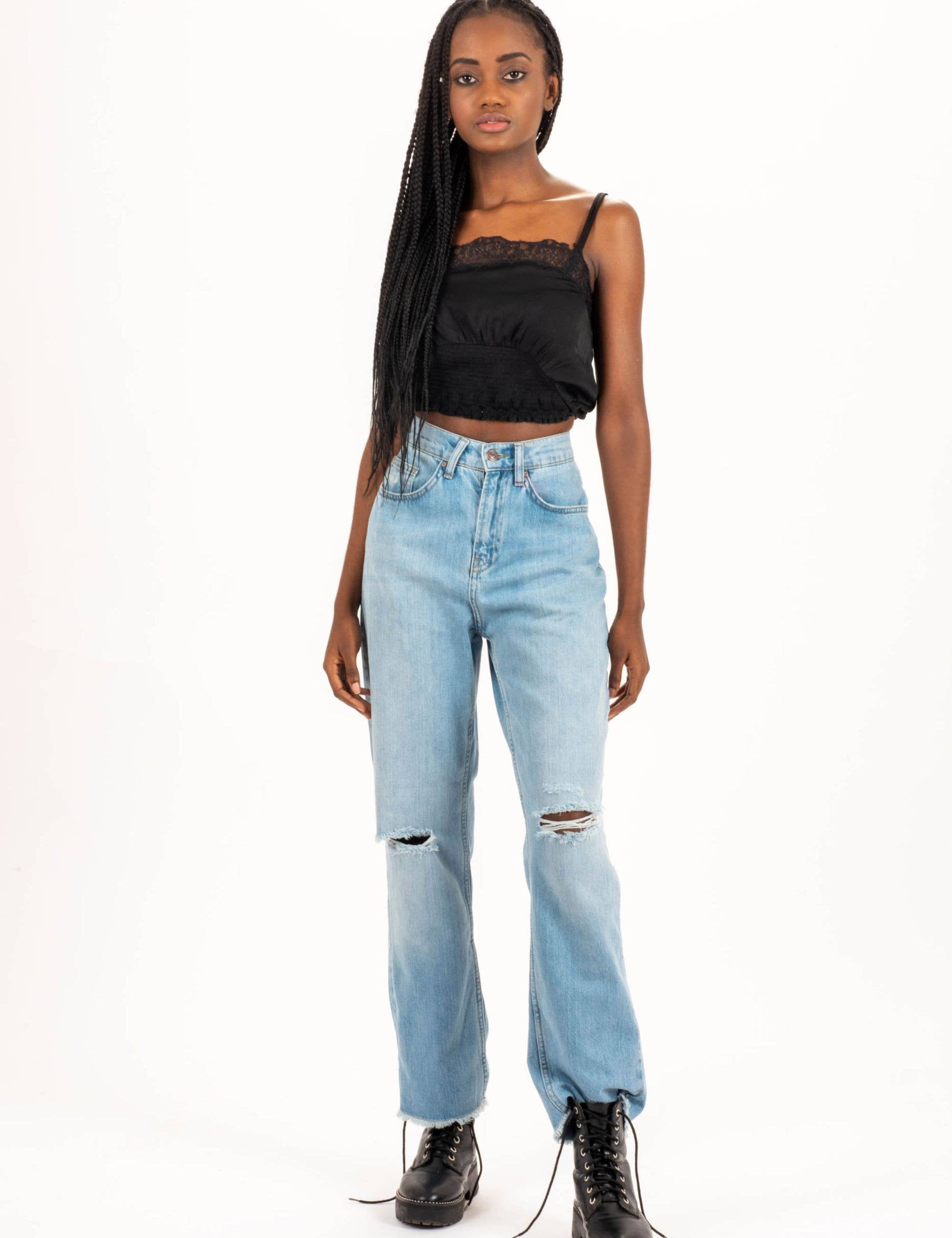 SPONTANÉ - Wholesale Jeans - Women's - Jean Flare - High Waist - loose jeans1