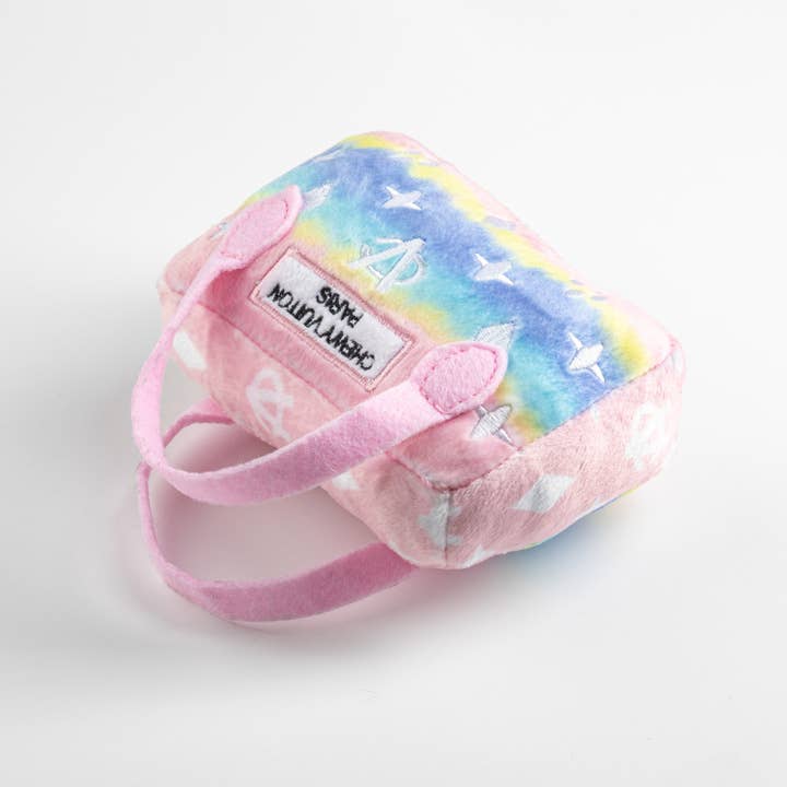Haute Diggity Dog - Wholesale Pet Squeaky Toy - Dog - Pink Ombre Chewy Vuiton Handbag Squeaker Dog Toy