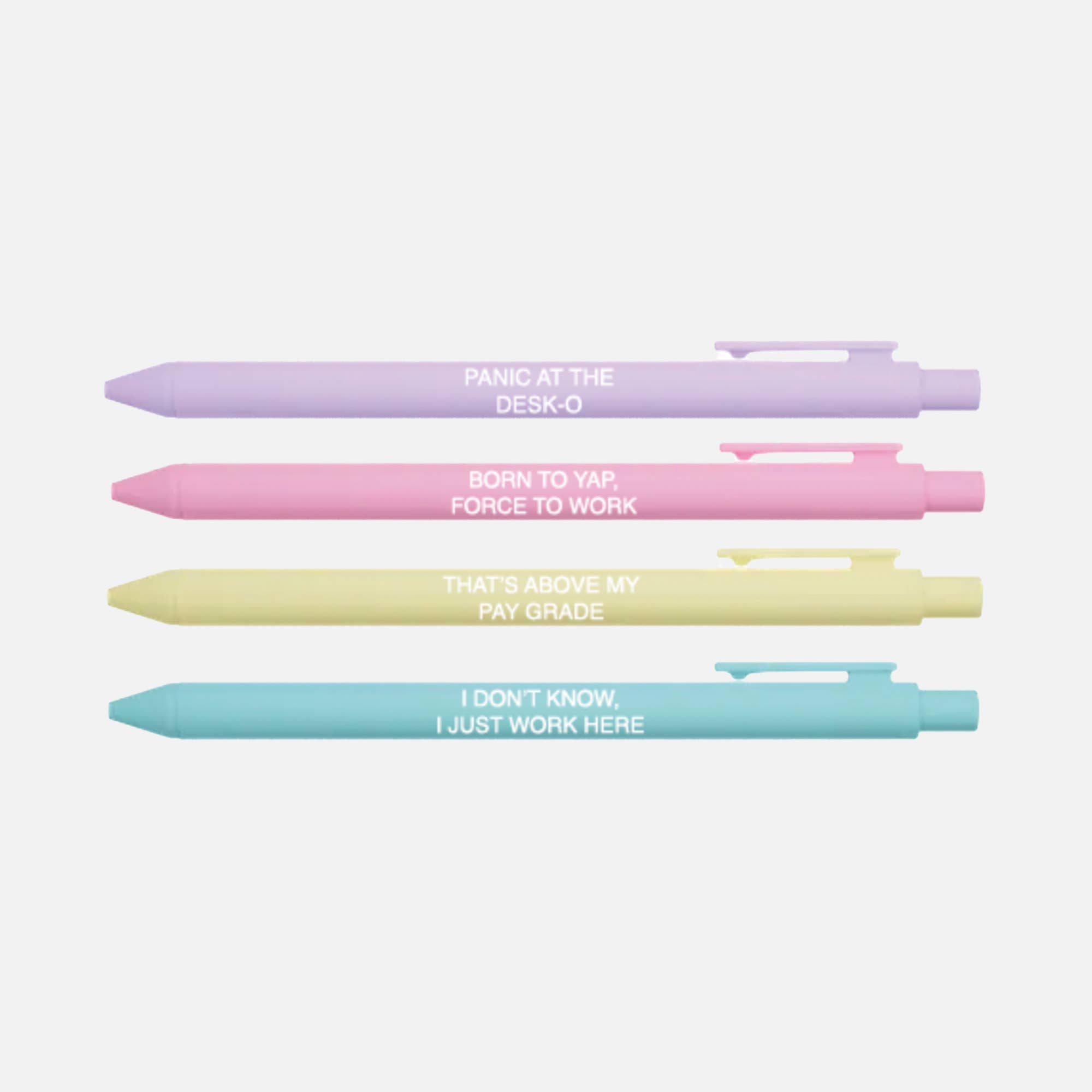 Little Lovelies Studio - Wholesale Pen - Funny Office Pen Set | Panic at the Desk-o Collection1