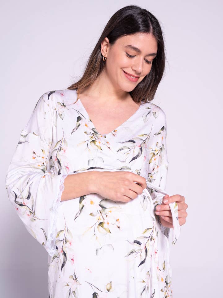 Tryckt moderskap mantel med Dot Detaljer för wholesale av Ohma Barcelona