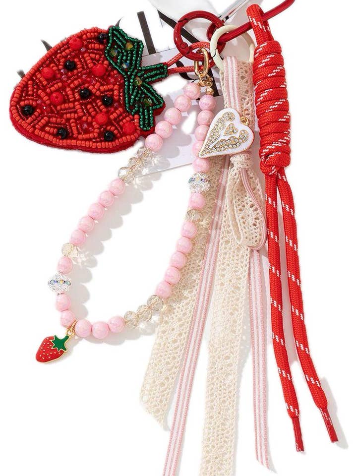 Keychain / Strawberry bag charm for wholesale by SHEERA