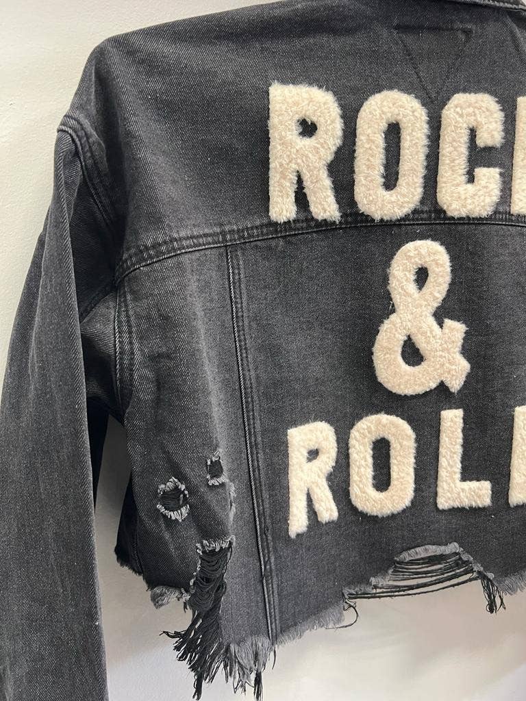 Trio Urban - Wholesale Denim Jacket - Women's - Rock and Roll Crop Denim Jacket5