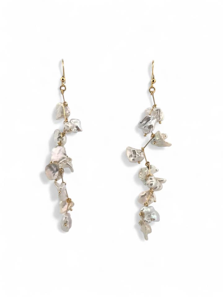 Salt Water Heirloom – Baroque Garden Earrings for wholesale by Carolina Benoit