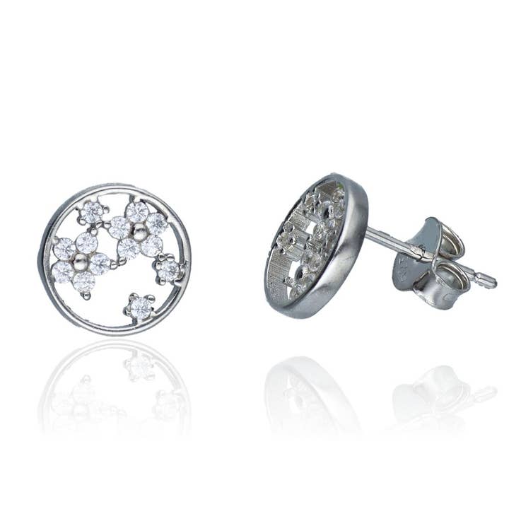 Sterling Silver Flower Earrings for wholesale by Las Joyas de Amanda