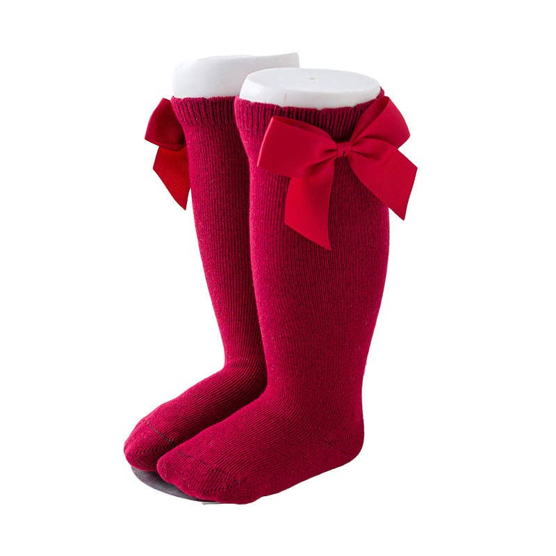 KiddieKickz - Wholesale Socks - Kids - Girls Solid Color Bow Accessories Socks8