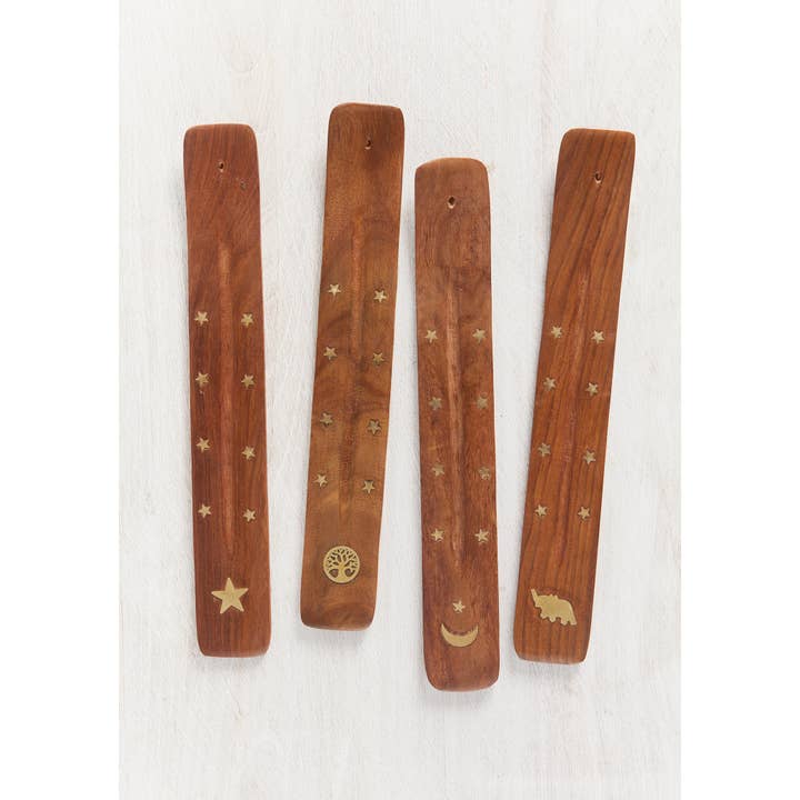 Namaste – wholesale Incense holder – Incense Holder, Natural, Brass Motif1