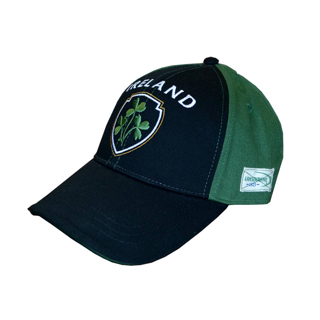 Dublin Gift Company - Wholesale Baseball Cap - Unisex - Green Black Ireland Shamrock Baseball Cap0