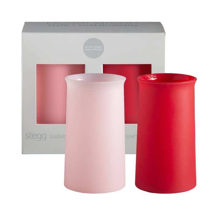cherry + blush | stegg | silicone unbreakable highball glasses for wholesale by Porter Green | USA