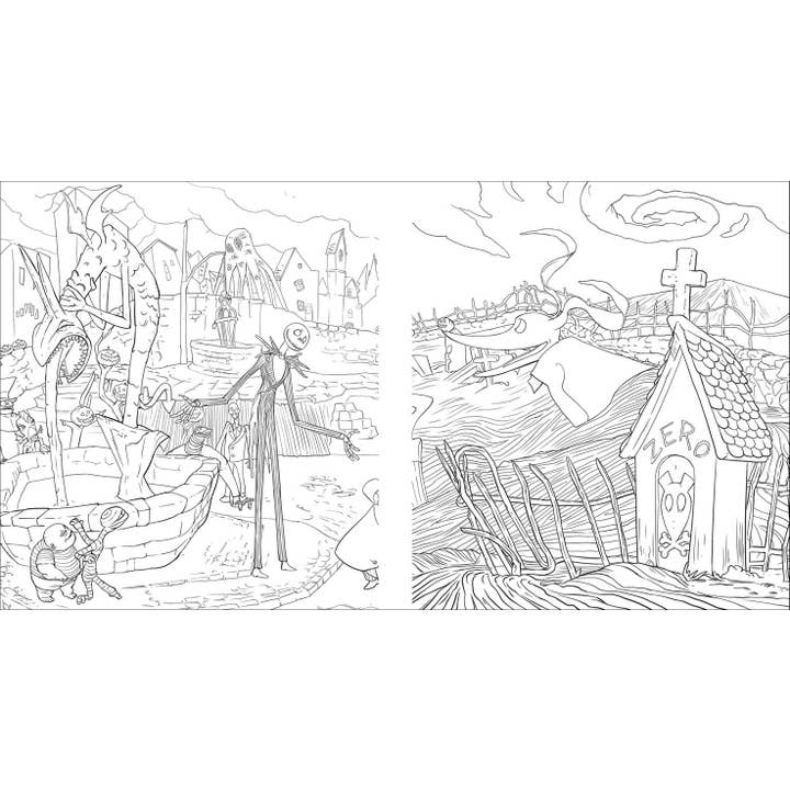 Simon & Schuster - Wholesale Coloring & Activity Book - Adult - Disney Tim Burton's The Nightmare Before Christmas Glow-in-the-Dark Coloring Book by Editors of Thunder Bay Press4