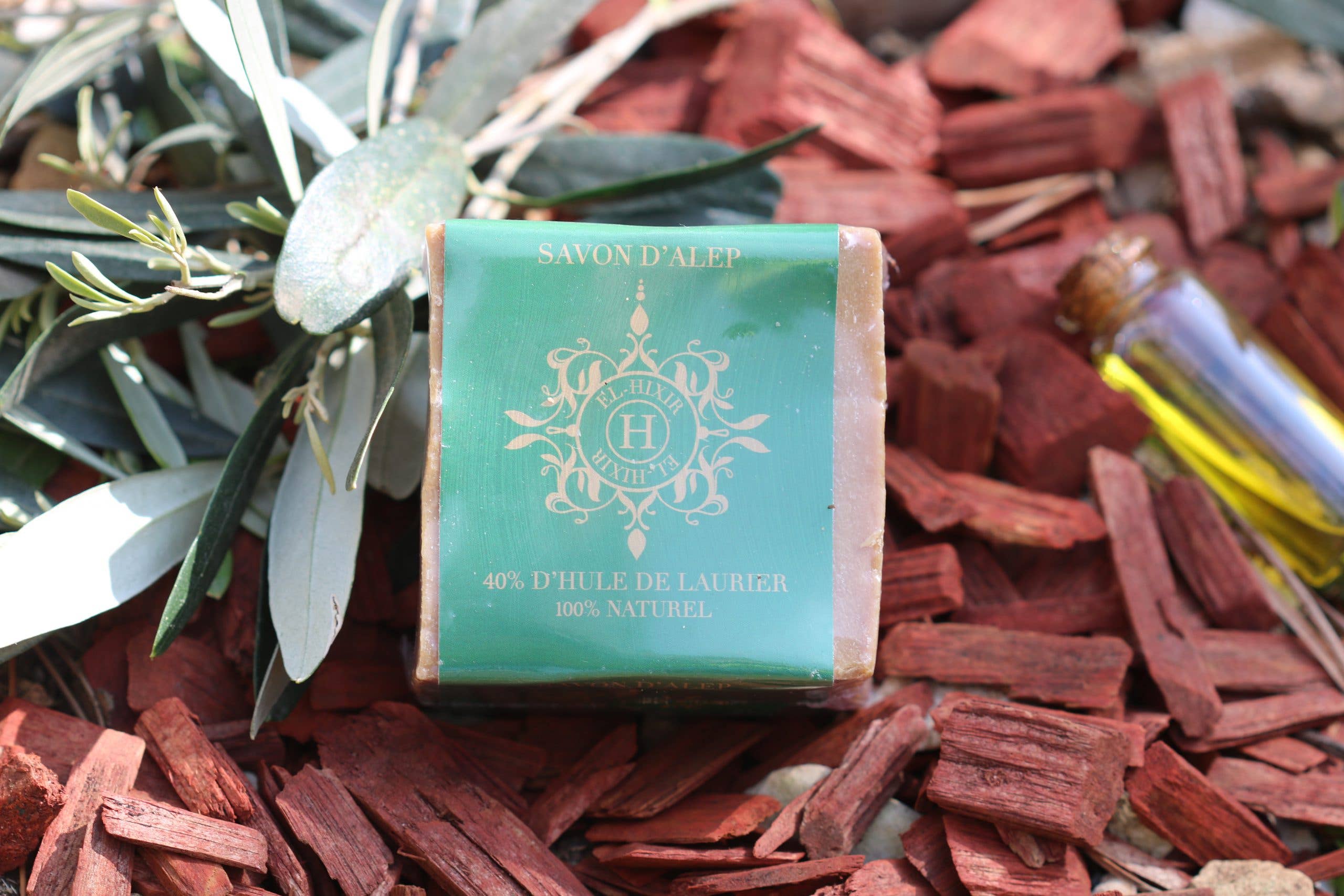 EL-HIXIR - Venta al por mayor Pastilla de jabón - JABÓN ALEPPO AUTÉNTICO EL-HIXIR 40% ACEITE DE LAUREL