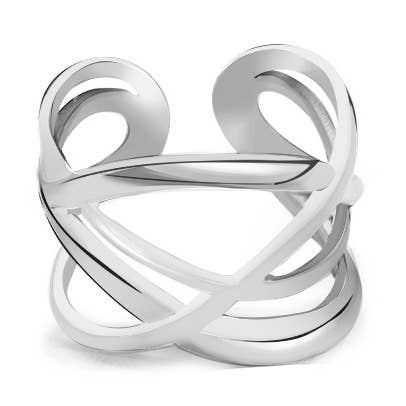 ANELLO APERTO REGOLABILE LINEE INTRECCIATE - YC25312B398 per la vendita all'ingrosso da parte di AMORINO SRL