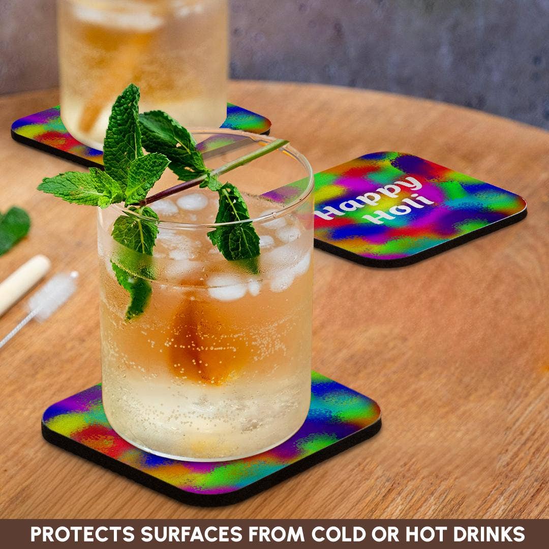 3dRose - Wholesale Coasters - 3dRose, Colorful Happy Holi greeting, Coaster9