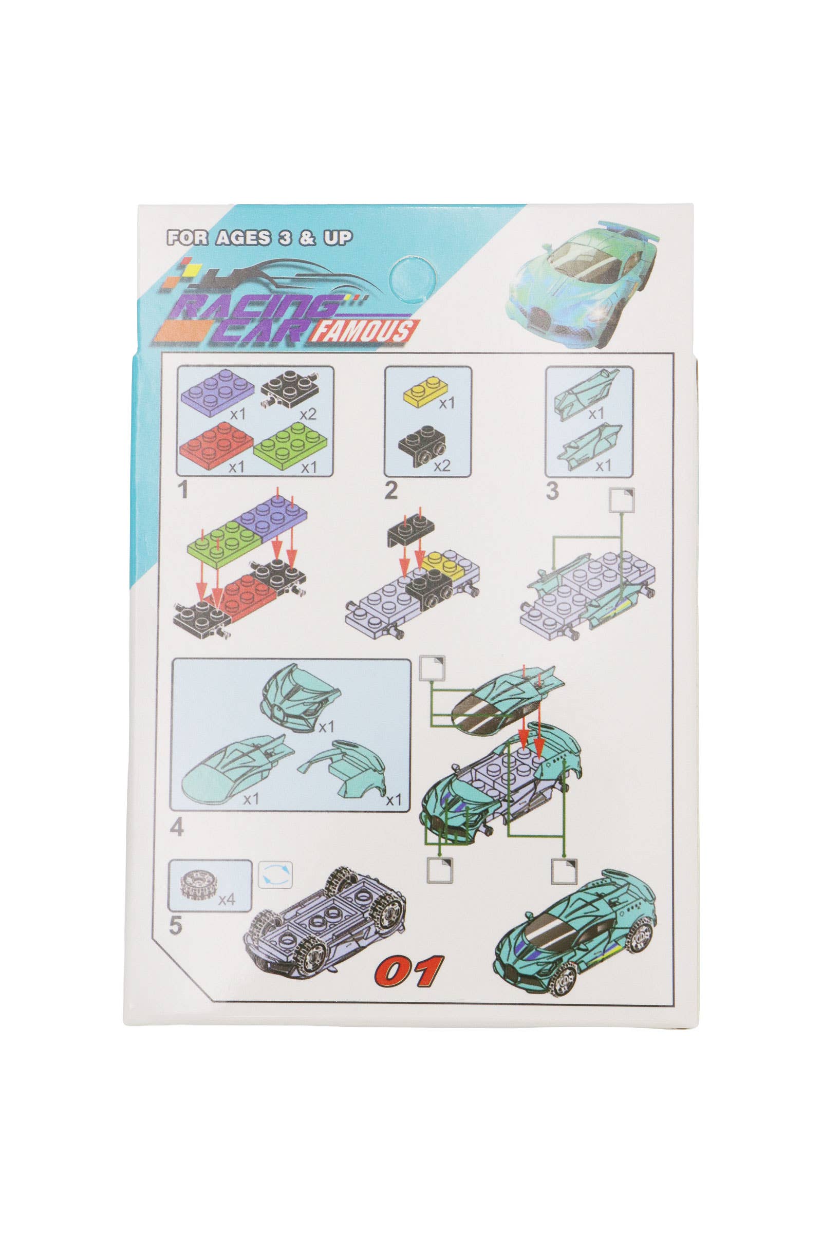 ASSORTED Racing Car Diy Building Block - 16 Box for wholesale on Faire6