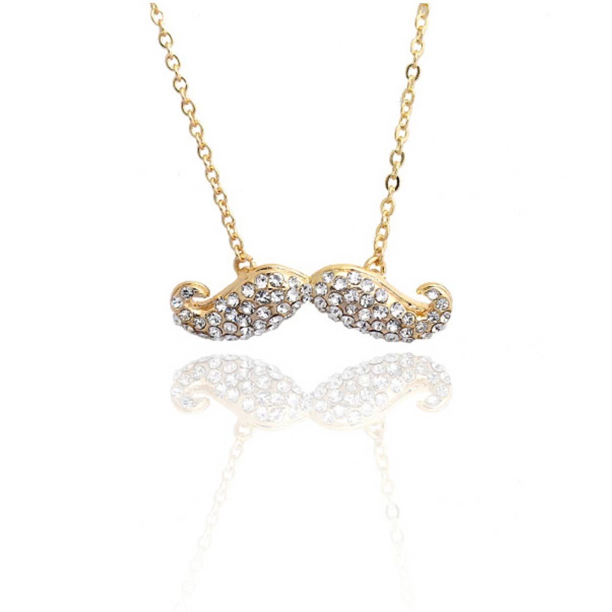 Girl Nation - Wholesale Kids Necklace - Kids - Dazzle Girl- Mustache Necklace2