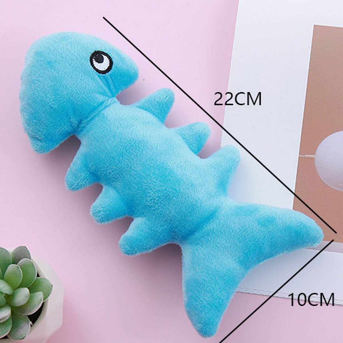 PAWPAWwholesale - Wholesale Pet Toy - Cat - Plush Fishbone Toy, Fun Chew for Cats & Dogs_CWMM54846