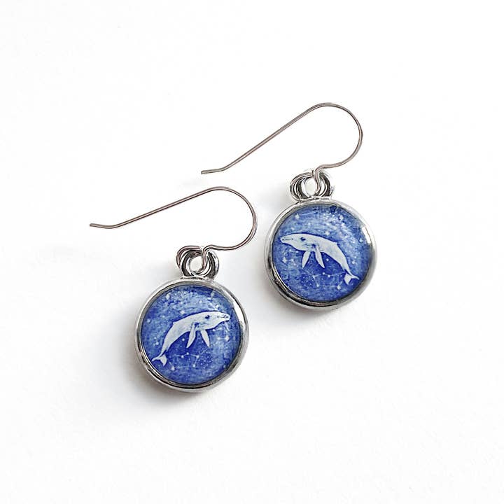 Seed and Sky - Wholesale Dangle Earrings - Whale Silver Earring1