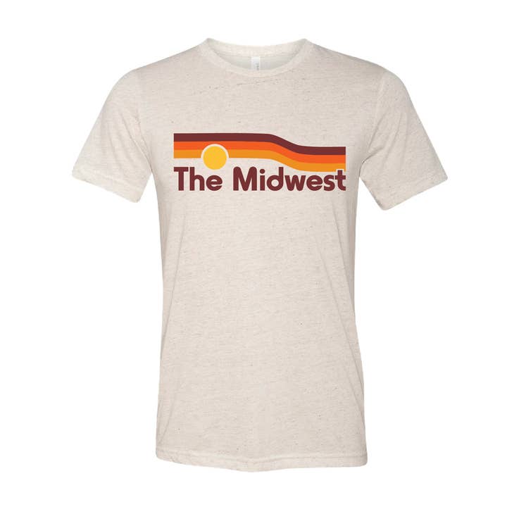 Custom Wavy Sunset Tee for wholesale by Local Supply Club