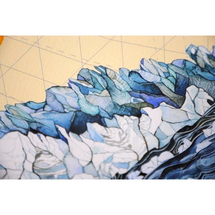 Jill Pelto Art - Wholesale Art Print - Glaciers, Oceans, and Suns Art Print2