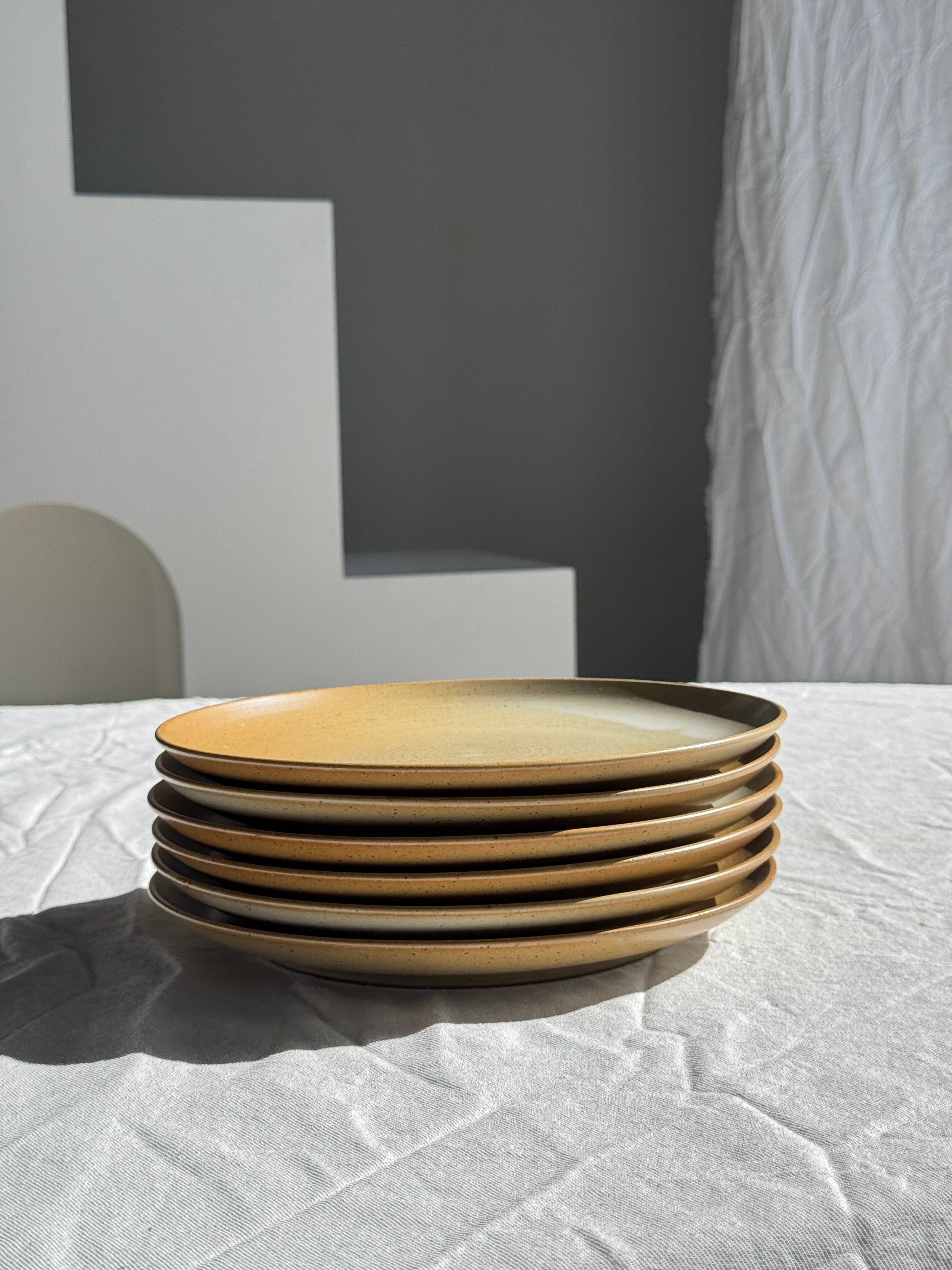 Office Objets - Wholesale Dinner Plate - Set of 6 stoneware plates Village France D2413